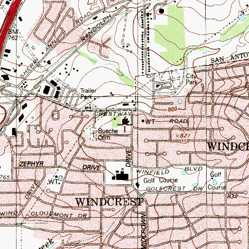Topographic Map of The Church of Jesus Christ of Latter Day Saints, TX