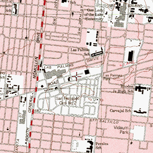Topographic Map of The Church of Jesus Christ of Latter Day Saints, TX