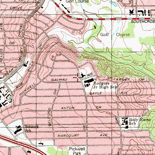 Topographic Map of The Church of Jesus Christ of Latter Day Saints, TX