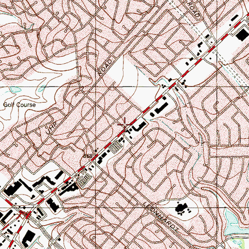 Topographic Map of The Potters House Christian Center, TX