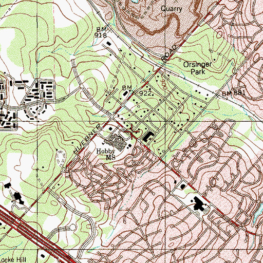Topographic Map of Third Church of Christ Scientist, TX