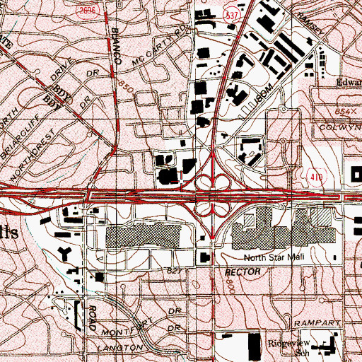 Topographic Map of Time for Christ Mexico Ministries, TX