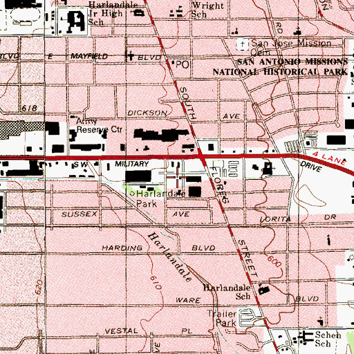 Topographic Map of Triumph Christian Center, TX