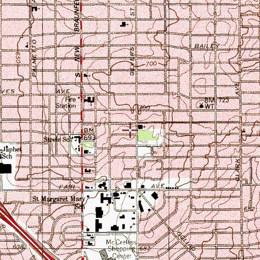 Topographic Map of Upper Room Bible Learning Center, TX