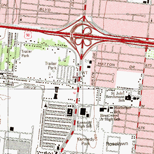 Topographic Map of Victory Chapel, TX