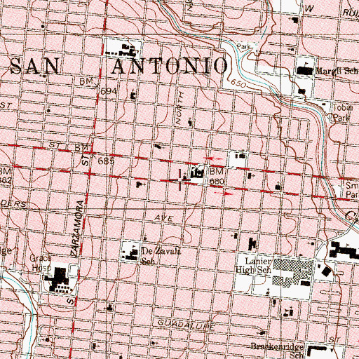 Topographic Map of Victory Temple, TX