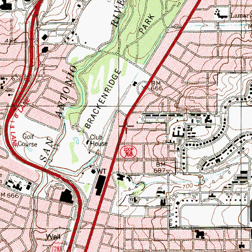 Topographic Map of Woman at the Well Church, TX