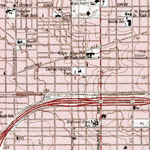 Topographic Map of Young Vision Center, TX
