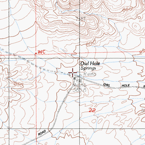 Topographic Map of Owl Hole Springs, CA