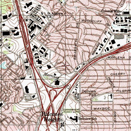 Topographic Map of John H Wood Junior Charter School, TX
