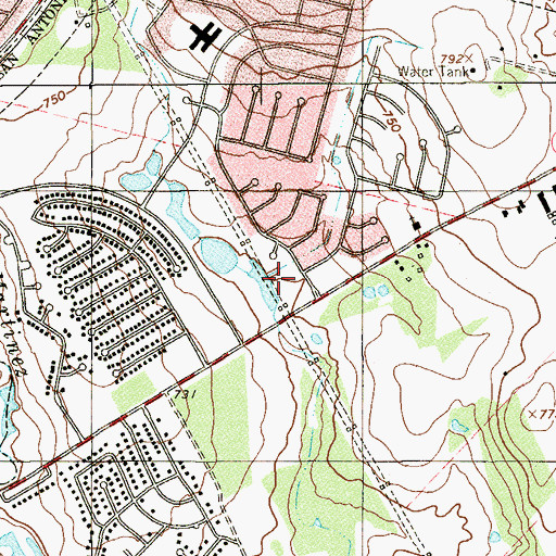 Topographic Map of La Petite Academy, TX