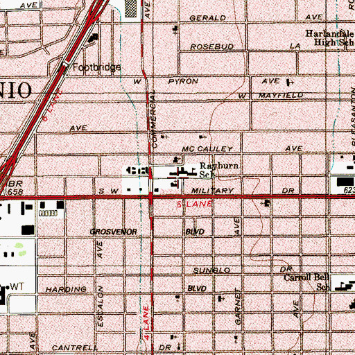 Topographic Map of La Petite Academy, TX
