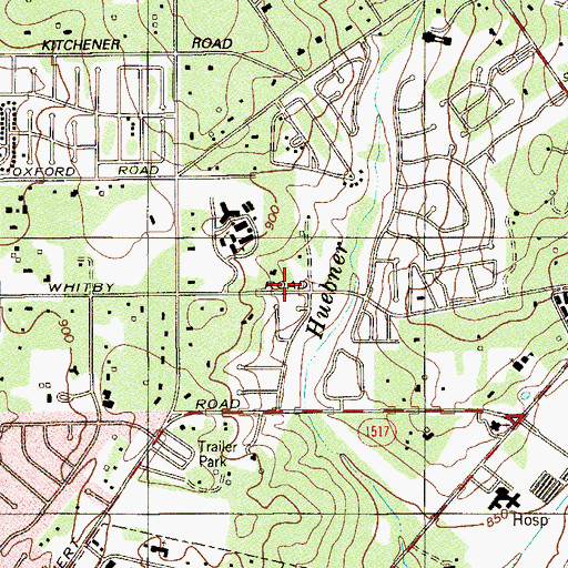 Topographic Map of Lutheran High School, TX