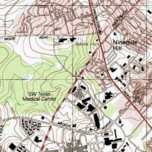 Topographic Map of Montessori School International, TX