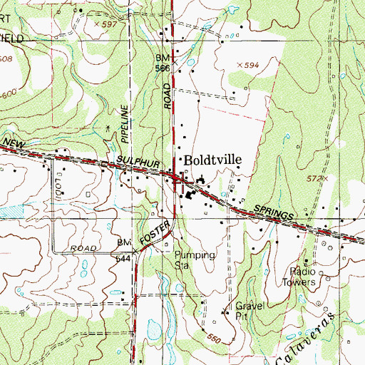 Topographic Map of New Elementary School, TX