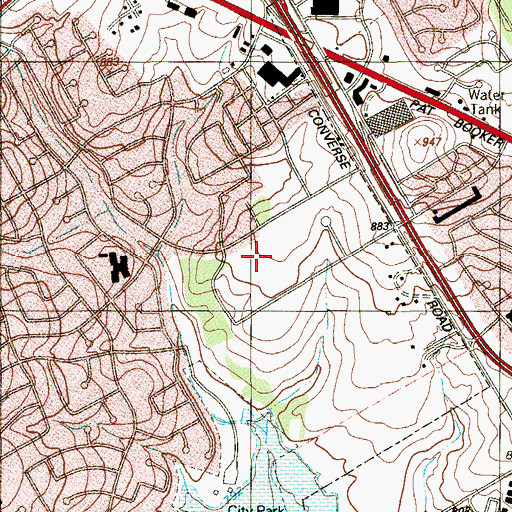 Topographic Map of New Elementary School, TX