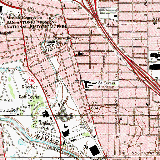 Topographic Map of New Frontiers Charter School, TX