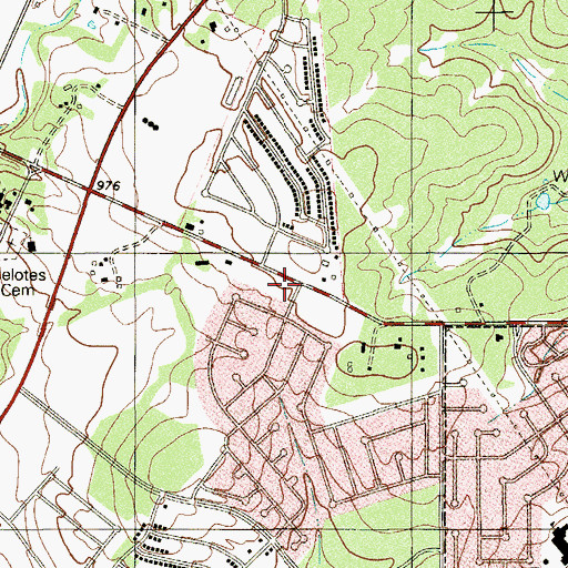 Topographic Map of Nichols Elementary School, TX