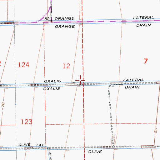 Topographic Map of Oxalis Lateral, CA