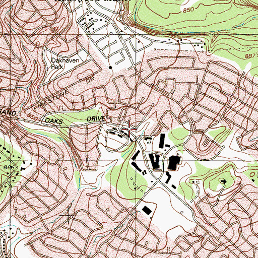 Topographic Map of Radiance Academy of Learning, TX