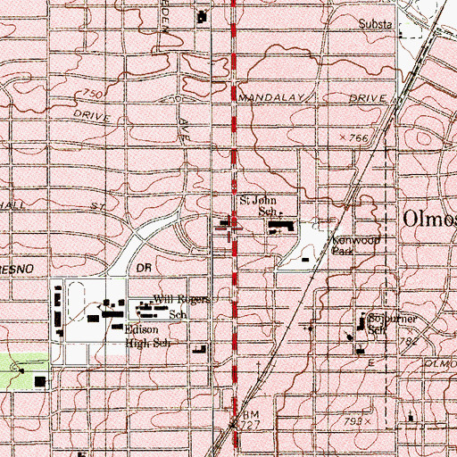 Topographic Map of San Antonio School For Inquiry and Creativity, TX