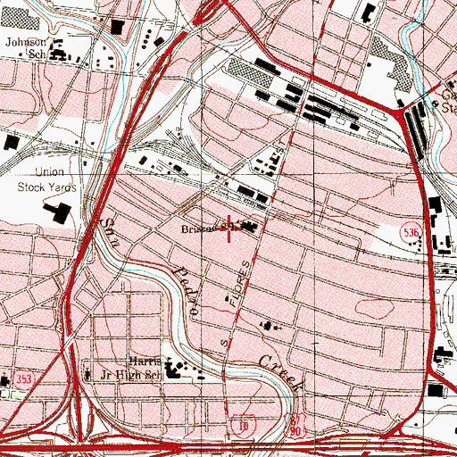 Topographic Map of San Antonio Technology Academy, TX