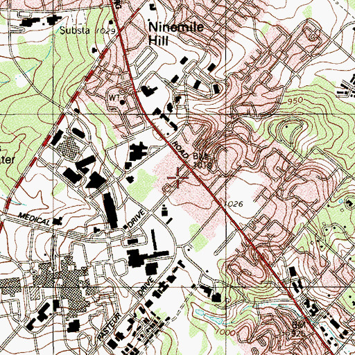 Topographic Map of Texas Tech University Regional Center, TX
