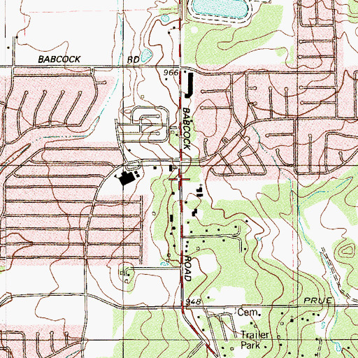 Topographic Map of University Baptist Church Preschool and Kindergarten, TX