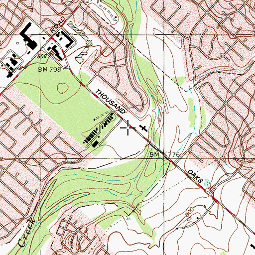 Topographic Map of Wetmore Elementary School, TX