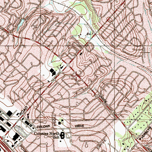 Topographic Map of Wright Start Learning Center, TX