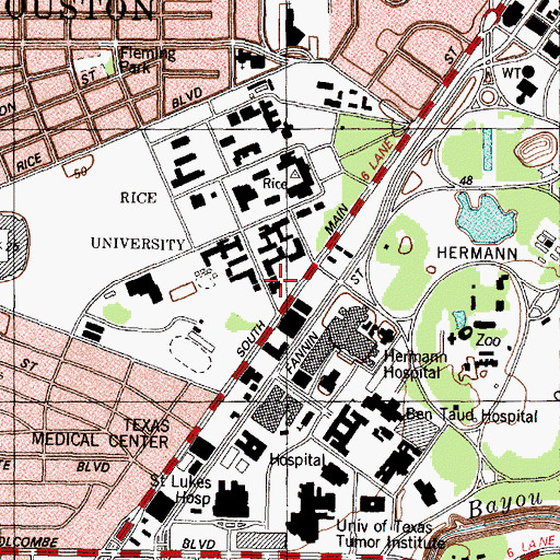 Topographic Map of Richardson College Masters House, TX