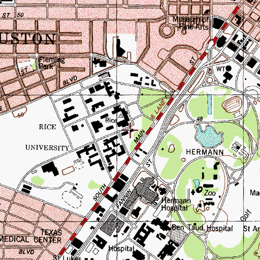 Topographic Map of Robert and Agnes Cohen House, TX