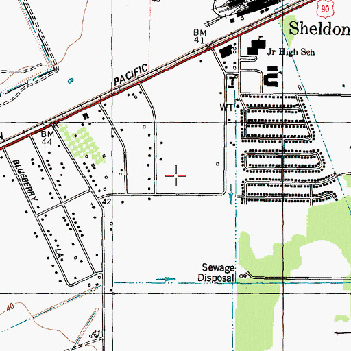 Topographic Map of Sheldon Community Volunteer Fire and Rescue Station, TX