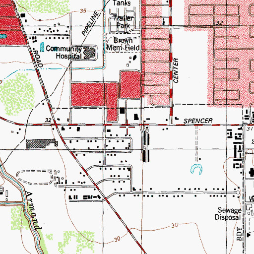 Topographic Map of W Kyle Chapman Courthouse, TX