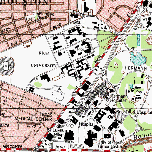 Topographic Map of Weiss College Masters House, TX