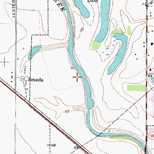 Topographic Map of YMCA, TX