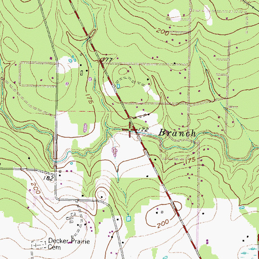 Topographic Map of Abiding Faith Lutheran Church of Pinehurst, TX