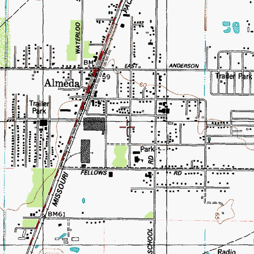 Topographic Map of Abiding Missionary Baptist Church, TX