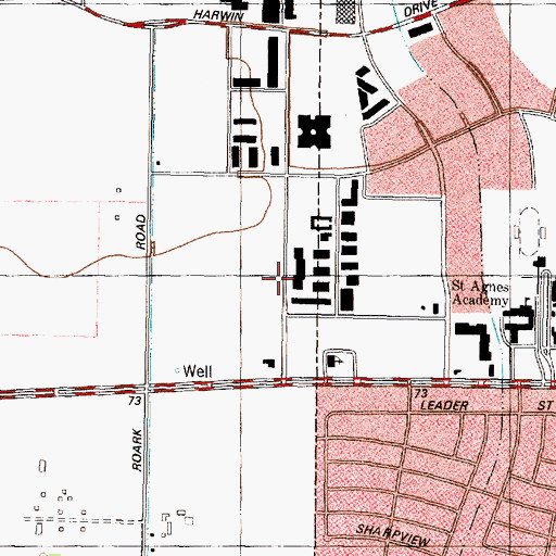 Topographic Map of Avatarnsaka Buddhist Lotus Society, TX