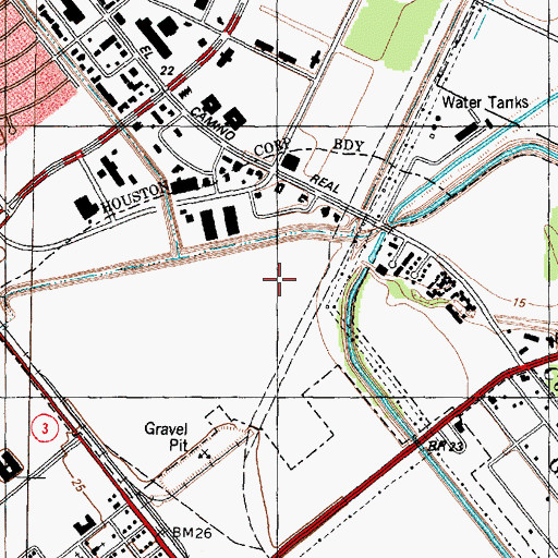 Topographic Map of Bay Area Presbyterian Church, TX