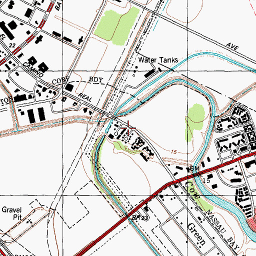 Topographic Map of Bay Area Unitarian Universalist Church, TX