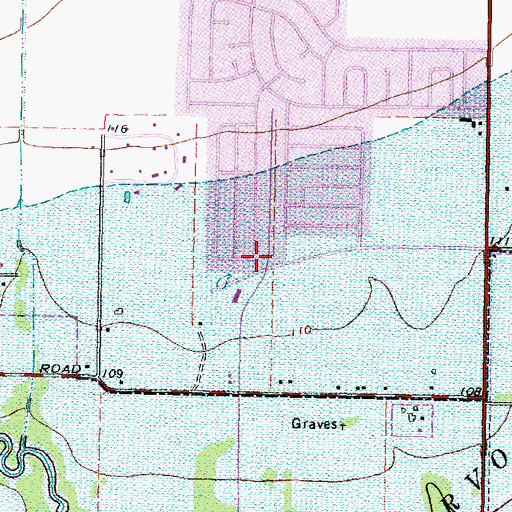 Topographic Map of Bear Creek Baptist Church, TX