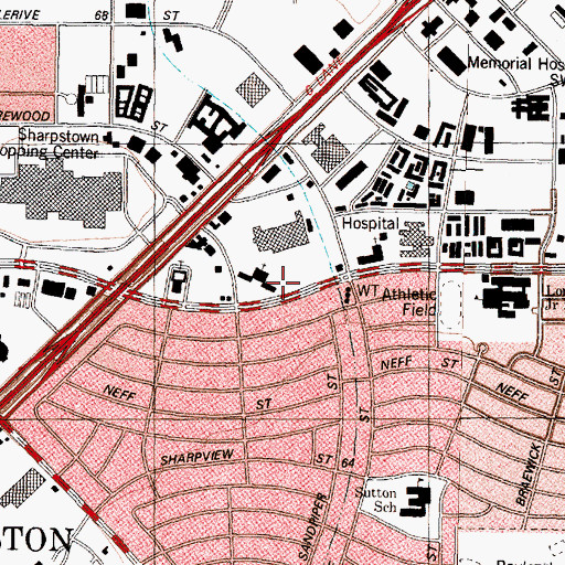 Topographic Map of Beth Yeshua Hamashiach, TX