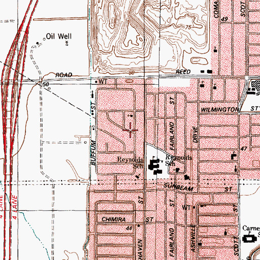 Topographic Map of Bethel New Star Baptist Church, TX