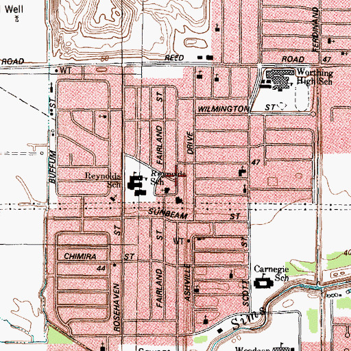 Topographic Map of Blueridge Baptist Church, TX