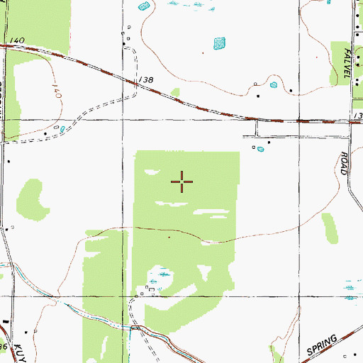 Topographic Map of Bridgestone Baptist Church, TX