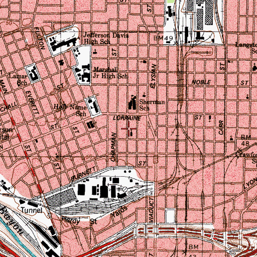 Topographic Map of Canaan Christian Church, TX