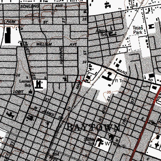 Topographic Map of Casa del Alfarero Independent Church, TX