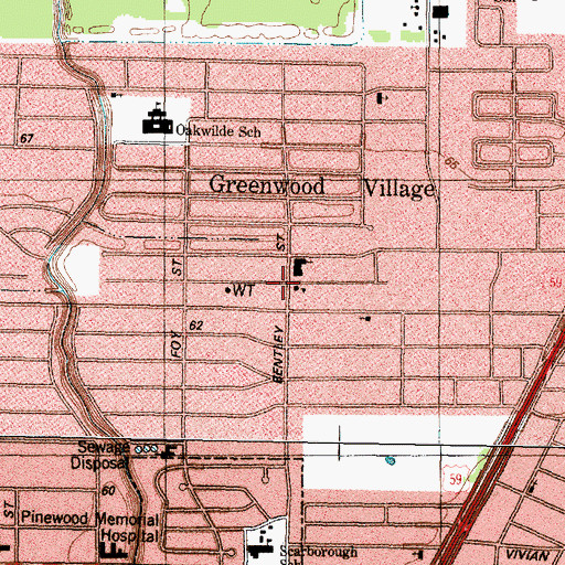 Topographic Map of Center of Life Baptist Church, TX