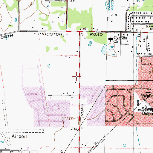 Topographic Map of Christ the Redeemer Catholic Church, TX
